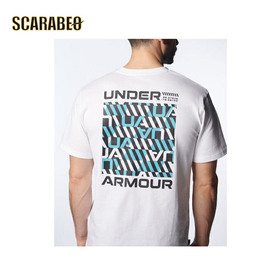 アンダーアーマー｜UNDER ARMOUR メンズ ＵＡ ヘビーウエイト コットン ショートスリーブＴシャツ 〈バックグラフィック〉(XLサイズ/White)1378365100