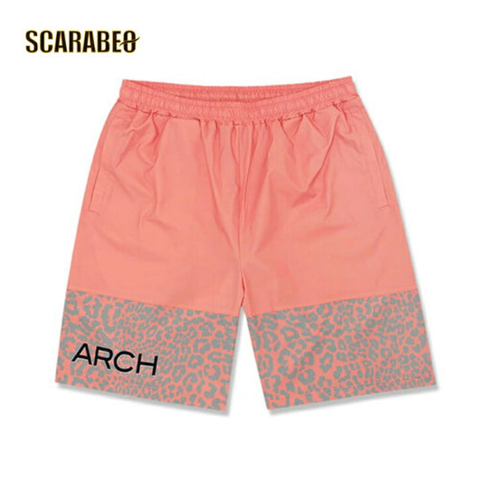 Arch Two-tone Leopard Shorts　コーラル b123-141 バスケットボール バスパン