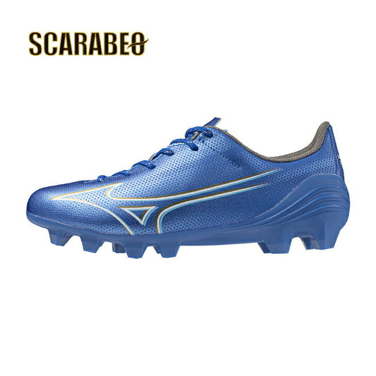 ミズノ MIZUNO ミズノアルファ SELECT Jr p1gb246527 キッズ  スパイク サッカー 天然芝 土 芝 人工芝 グランド 固定式 シューズ 靴 2E 子供 27：レーザーブルー×ホワイト×ゴールド