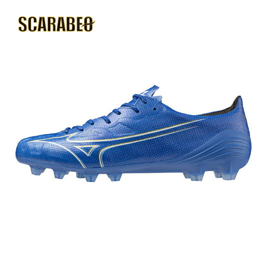 現行スパイク最軽量 ミズノ MIZUNO メンズ レディース サッカー スパイク ミズノアルファ JAPAN 27：レーザーブルー×ホワイト×ゴールド p1ga246027
