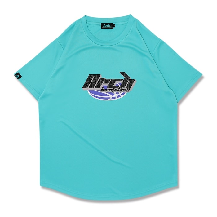 Arch topographic tee [DRY]【black】 アーチ バスケ 半袖Tシャツ アーチ バスケ ショーツ バスケットボール バスパン 男子 ウエア 大人 子供 Ｔシャツ バスケウエア