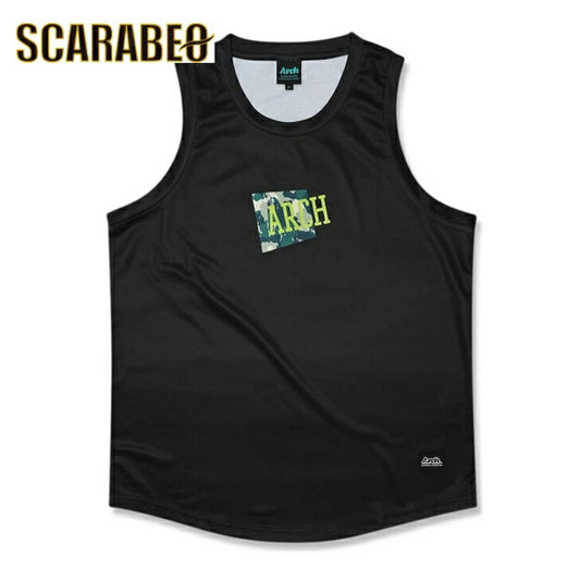 Arch watercolor tank [DRY]【black】 アーチ バスケ タンクトップ アーチ バスケ ショーツ バスケットボール バスパン 男子 ウエア 大人 子供 Ｔシャツ バスケウエア t224-105