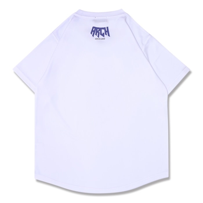 Arch rim designed tee [DRY]【white】 アーチ バスケ 半袖Tシャツ t124-139 バスケウェア ライフスタイルウェア Tシャツ ショートスリーブ ドライ 吸汗速乾性
