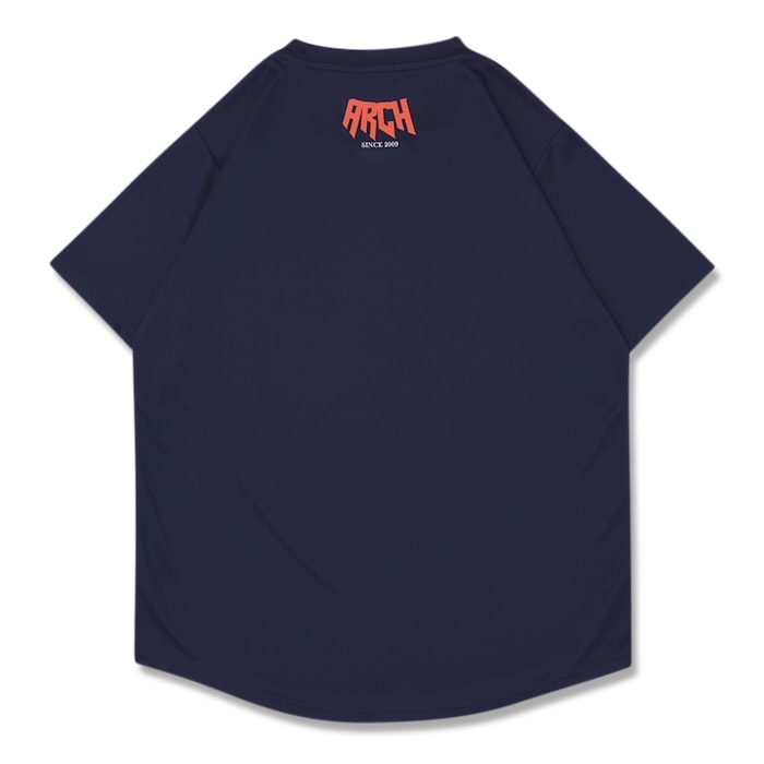 Arch rim designed tee [DRY]【navy】 アーチ バスケ 半袖Tシャツ t124-141 バスケウェア ライフスタイルウェア Tシャツ ショートスリーブ ドライ 吸汗速乾性