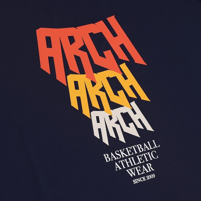 Arch rim designed tee [DRY]【navy】 アーチ バスケ 半袖Tシャツ t124-141 バスケウェア ライフスタイルウェア Tシャツ ショートスリーブ ドライ 吸汗速乾性