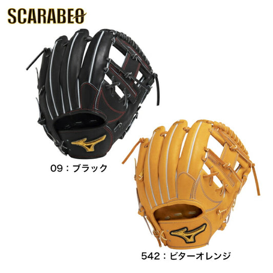 ミズノプロ 硬式 グラブ 内野手用 TM型 Crafted Edition HAGA JAPAN 右投げ用 ブラック 高校野球対応 1AJGH29013 サイズ10 BSSショップ限定 国産 日本製 mizuno pro