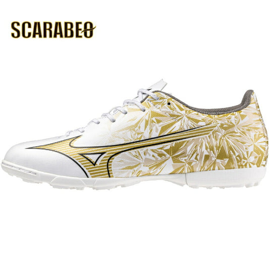 ミズノ トレーニングシューズ ミズノアルファ セレクト AS ホワイト×ゴールド×ブラック P1GD246550 ワイドフィット MIZUNO α ALPHA SELECT AS