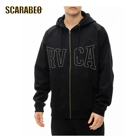 RVCA メンズ RVCA STICH ZIP HD パーカー BLK 【2024年秋冬モデル】 be042045 RVCA 日本 スポーツウェア 新作 セール メンズ レディース サイズ感 人気商品 おしゃれ サーフィン