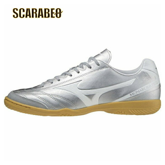 ミズノ モナルシーダ NEO SALA SELECT IN フットサル ユニセックス シルバー×ホワイト q1ga212203 フットサルシューズ 靴 フットサル スパイク 室内 屋外 軽量 グリップ力 おすすめ 履き心地 人気ランキング 子供用 大人用