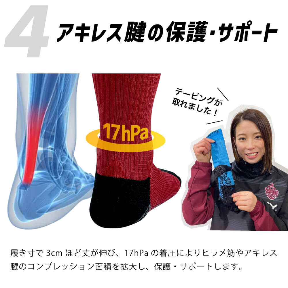 アクティバイタル Activital PROファイブ hrd106 サッカー用ソックス 滑り止め 五本指サッカーソックス 足首サポート ソックス サッカー 抗菌防臭 サポート力強化靭帯損傷対応 プロ選手愛用 サイズS M L XL 高校サッカー対応