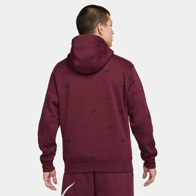 ナイキ スウェットパーカー メンズ ＣＬＵＢ＋ＢＢ総柄裏起毛フードスウェット FB7435-681 ナイキアパレル ナイキウェア スポーツウェア トレーニングウェア ナイキジャケット パーカー Tシャツ  レディース メンズ  ブランド ファッション