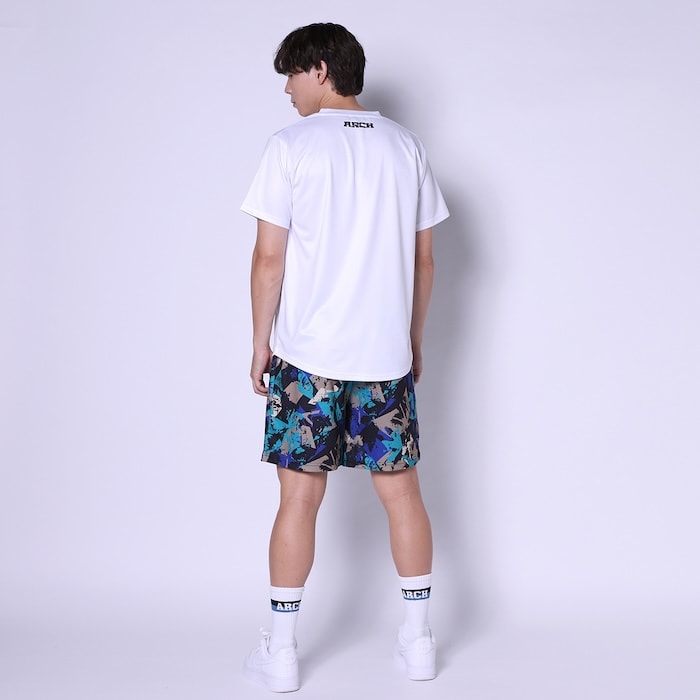 Arch debris tee [DRY]【white】 アーチ バスケ 半袖Tシャツ t124-154 アーチ バスケ ショーツ バスケットボール バスパン 男子 ウエア 大人 子供 Ｔシャツ バスケウエア
