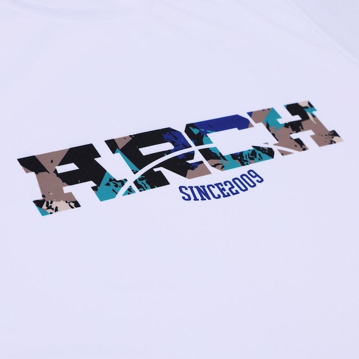 Arch debris tee [DRY]【white】 アーチ バスケ 半袖Tシャツ t124-154 アーチ バスケ ショーツ バスケットボール バスパン 男子 ウエア 大人 子供 Ｔシャツ バスケウエア