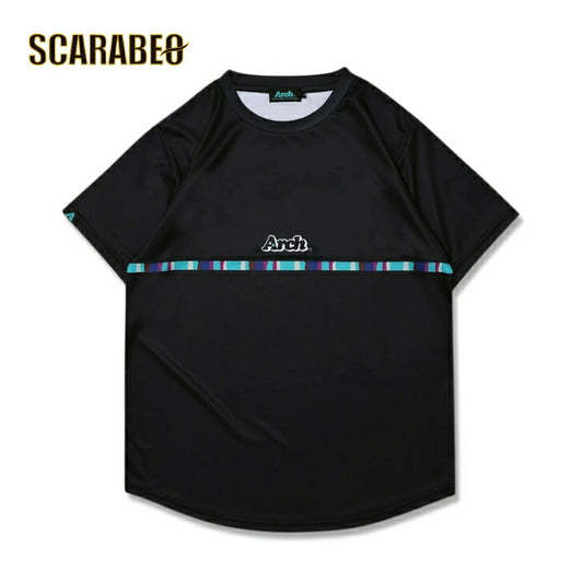 アーチ Arch paint stripe tee DRY black アーチ バスケ 半袖Tシャツ t124-158 アーチ バスケ ショーツ バスケットボール バスパン 男子 ウエア 大人 子供 Ｔシャツ バスケウエア