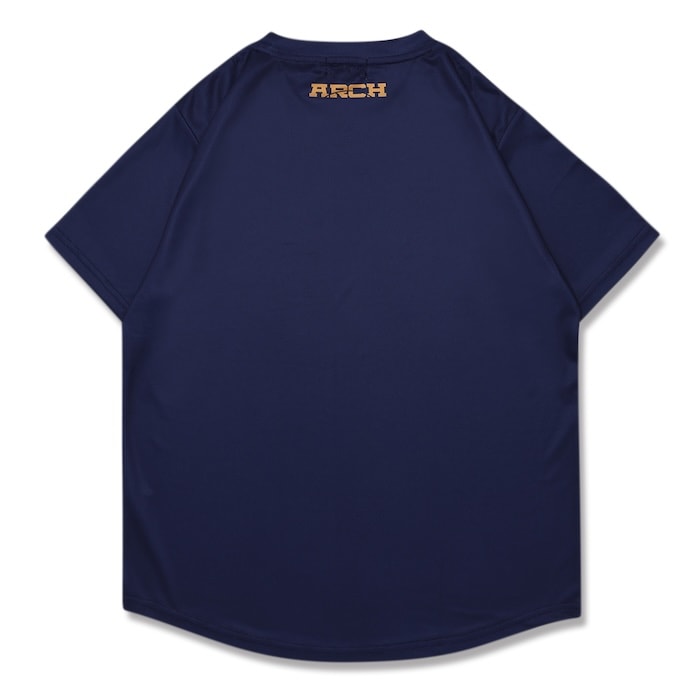 Arch debris tee [DRY] 【navy】  アーチ バスケ 半袖Tシャツ t124-156 アーチ バスケ ショーツ バスケットボール バスパン 男子 ウエア 大人 子供 Ｔシャツ バスケウエア