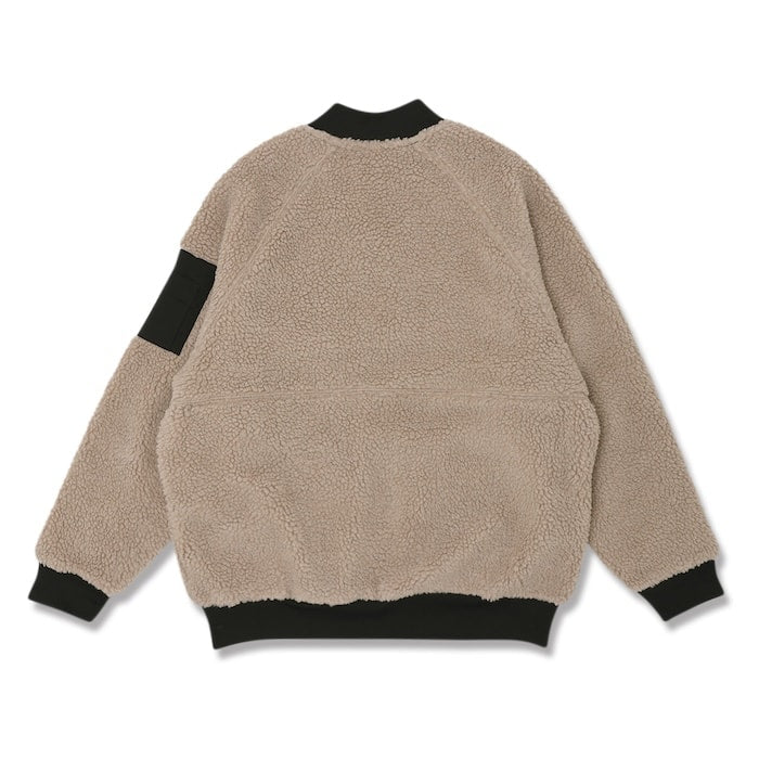 Arch boa fleece bomber jacket【smoky beige】 アーチ バスケ ボアフリースボンバージャケット t724-109 アーチ バスケ ショーツ バスケットボール バスパン 男子 ウエア 大人 子供 Ｔシャツ バスケウエア