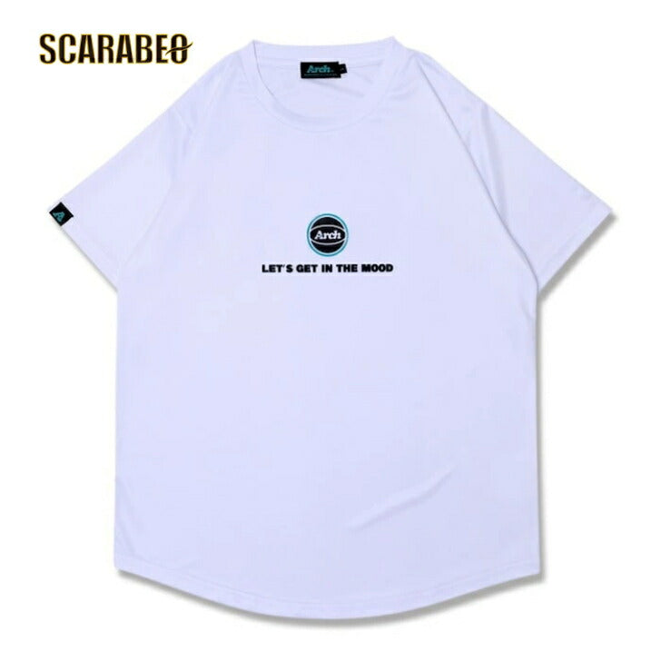Arch college BB tee [DRY]【white】 アーチ バスケ 半袖Tシャツ t124-160 アーチ バスケ ショーツ バスケットボール バスパン 男子 ウエア 大人 子供 Ｔシャツ バスケウエア