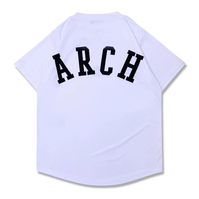 Arch college BB tee [DRY]【white】 アーチ バスケ 半袖Tシャツ t124-160 アーチ バスケ ショーツ バスケットボール バスパン 男子 ウエア 大人 子供 Ｔシャツ バスケウエア