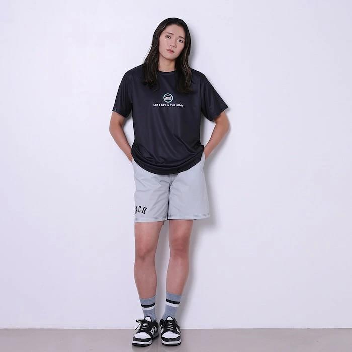 Arch college BB tee [DRY]【black】 アーチ バスケ 半袖Tシャツ  t124-161 アーチ バスケ ショーツ バスケットボール バスパン 男子 ウエア 大人 子供 Ｔシャツ バスケウエア