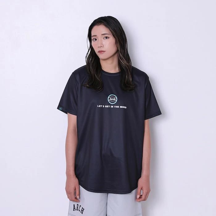 Arch college BB tee [DRY]【black】 アーチ バスケ 半袖Tシャツ  t124-161 アーチ バスケ ショーツ バスケットボール バスパン 男子 ウエア 大人 子供 Ｔシャツ バスケウエア