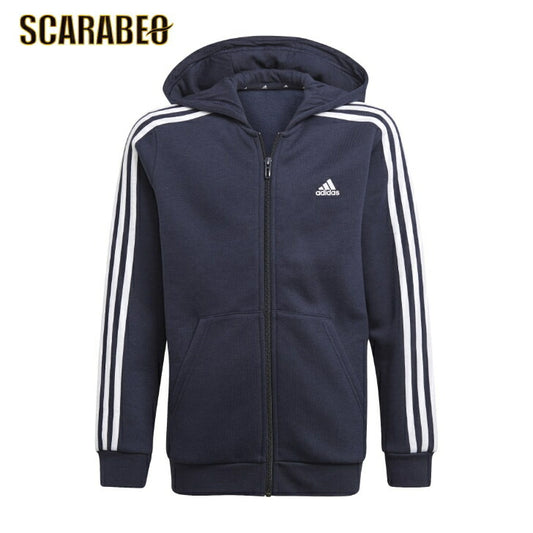 アディダス B ESS 3ストライプス フルジップスウェットパーカー BG156-GQ8902 ジュニア　アディダス アパレル アディダス ウェア スポーツウェア トレーニングウェア アディダス ジャケット パーカー Tシャツ  レディース メンズ ジュニア ブランド ファッション アウトドア