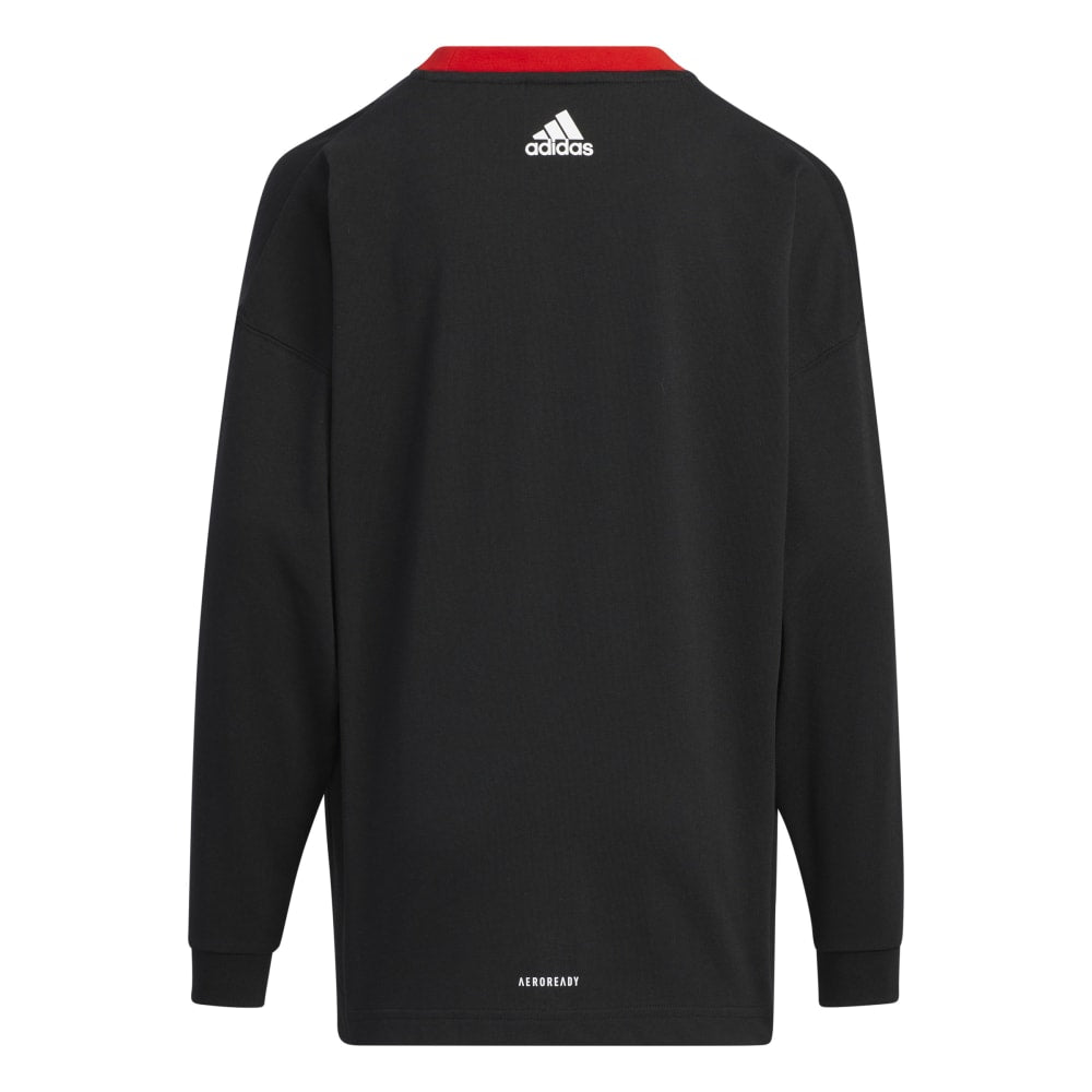 アディダス adidas キッズ ロゴ 長袖Tシャツ ZH187 アディダス アパレル アディダス ウェア スポーツウェア トレーニングウェア アディダス ジャケット パーカー Tシャツ  レディース メンズ ジュニア ブランド ファッション アウトドア