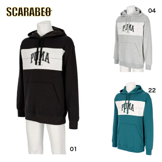 プーマ メンズ スウェット パーカー PUMA SQUAD フーディースウェット FL 684224  プルオーバー 裏起毛 トレーナー 2024秋冬新作  アパレル