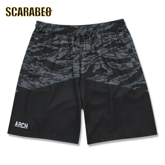 アーチ tiger stripe camo shorts【black】 B124-133 アーチ バスケ ショーツ バスケットボール バスパン 男子 ウエア 大人 子供 バスケウエア