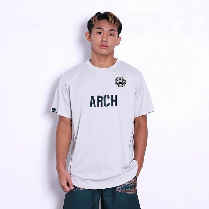 アーチ tiger stripe camo tee [DRY]【light gray】 T124-165 アーチ バスケ ショーツ バスケットボール バスパン 男子 ウエア 大人 子供 Ｔシャツ バスケウエア
