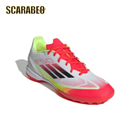 アディダス F50 LEAGUE TF フットウェアホワイト×コアブラック ie1231 フットサルシューズ 靴 フットサル スパイク 室内 屋外 軽量 グリップ力 おすすめ 履き心地 人気ランキング 子供用 大人用