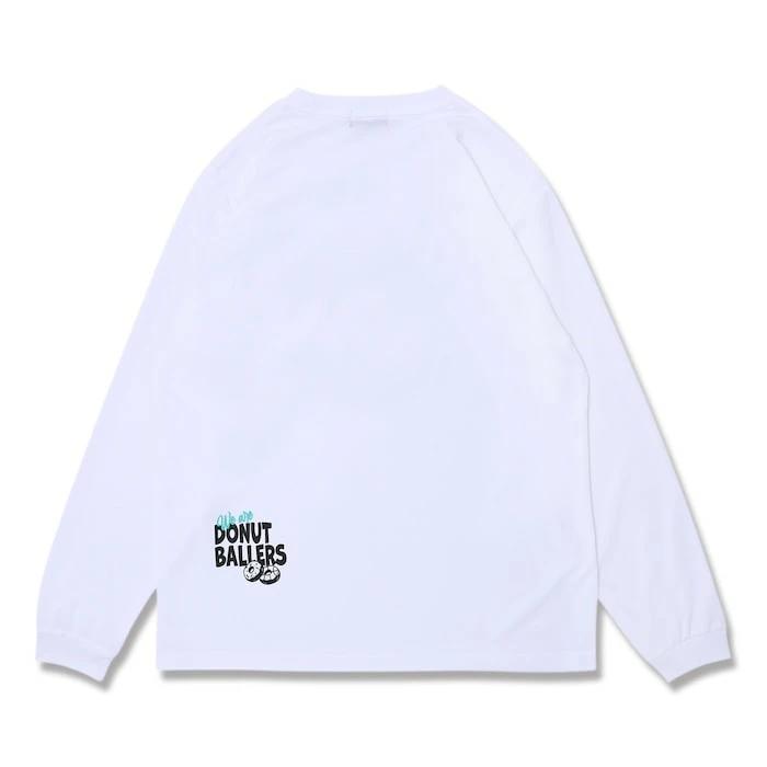 アーチ donut ballers L/S tee [DRY]【white】 アーチ バスケ ショーツ バスケットボール バスパン 男子 ウエア 大人 子供 Ｔシャツ バスケウエア  t324-128