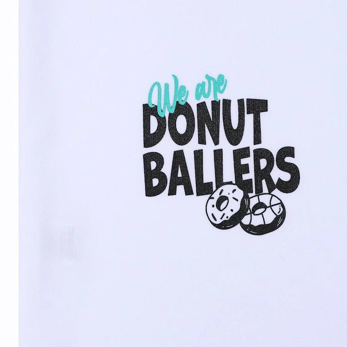 アーチ donut ballers L/S tee [DRY]【white】 アーチ バスケ ショーツ バスケットボール バスパン 男子 ウエア 大人 子供 Ｔシャツ バスケウエア  t324-128