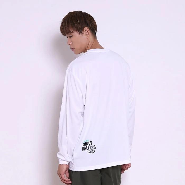 アーチ donut ballers L/S tee [DRY]【white】 アーチ バスケ ショーツ バスケットボール バスパン 男子 ウエア 大人 子供 Ｔシャツ バスケウエア  t324-128