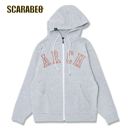 アーチ college logo sweat zip parka【gray】 t724-114 アーチ バスケ ショーツ バスケットボール バスパン 男子 ウエア 大人 子供 Ｔシャツ バスケウエア