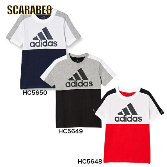【在庫処分セール】アディダス YB ESS カラーブロック ロゴ Tシャツ キッズ 子供用 アディダスアパレル アディダスウェア スポーツウェア トレーニングウェア dk386