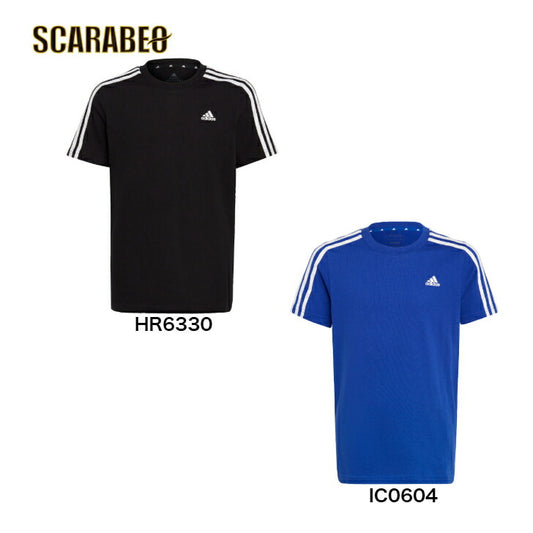 【在庫処分セール】アディダス Tシャツ 半袖 ジュニア エッセンシャルズ スリーストライプス コットン ジュニアサイズ 子供 子供用 キッズ アディダスアパレル アディダスウェア スポーツウェア トレーニングウェア ecn59