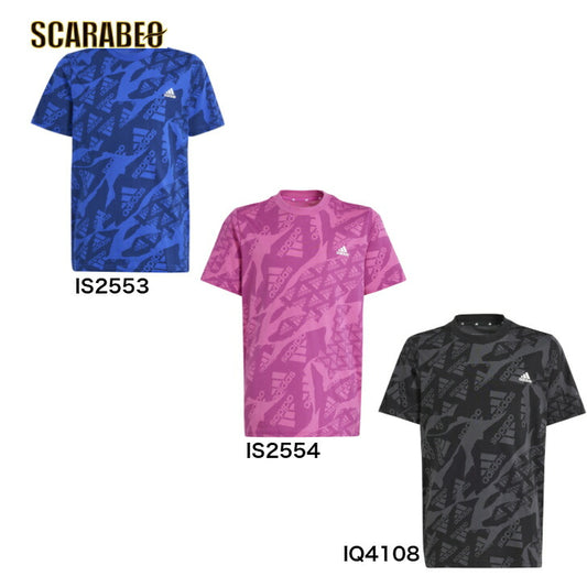 【在庫処分セール】アディダス Tシャツ 半袖 ジュニア エッセンシャルズ 総柄プリント 半袖Tシャツ 子供 ジュニアサイズ アディダスアパレル アディダスウェア スポーツウェア トレーニングウェア kos11