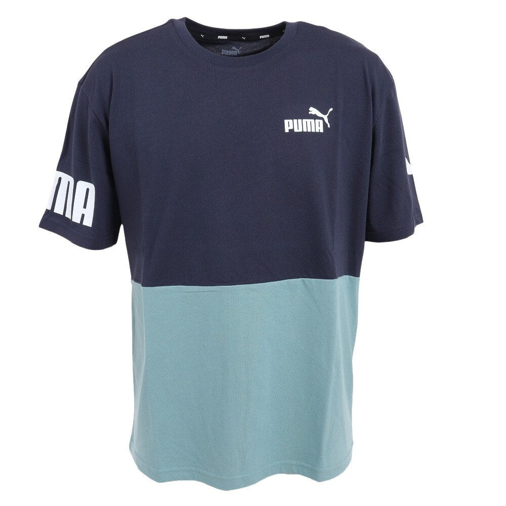 【在庫処分セール】プーマ PUMA メンズ 半袖Tシャツ メンズ POWER カラーブロック 674926 プーマアパレル プーマウェア スポーツウェア トレーニングウェア プーマジャケット パーカー Tシャツ  レディース メンズ  ブランド ファッション アウトドア