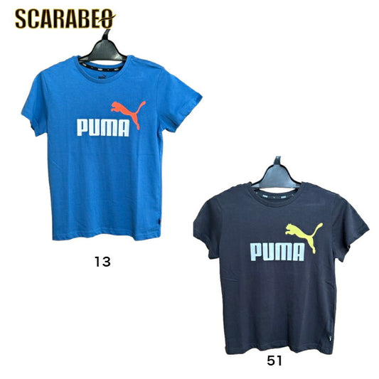 【在庫処分セール】PUMA プーマ ES S+ 2カラー ロゴ Tシャツ 589115 半袖Tシャツ 子ども スポーツウェア 男の子 クルーネック 半袖シャツ トップス 男児