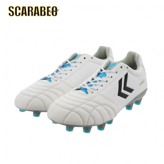 ヒュンメル hummel ヴォラート 3 PRO スーパーワイド has1244sw-1075 サッカースパイク サッカーシューズ  ホワイト×サックス