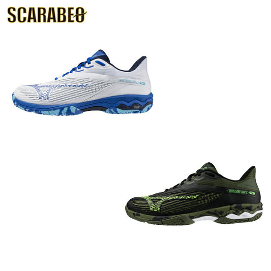 MIZUNO ミズノ ソフトテニスシューズ WAVE EXCEED LIGHT 2 WIDE OC ウエーブ エクシード ライト ワイド クレー・砂入り人工芝コート用 3E 61GB2318 靴 くつ シューズ テニスシューズ テニス用 テニス用シューズ クレー クレーコート 砂入り人工芝 ユニセックス