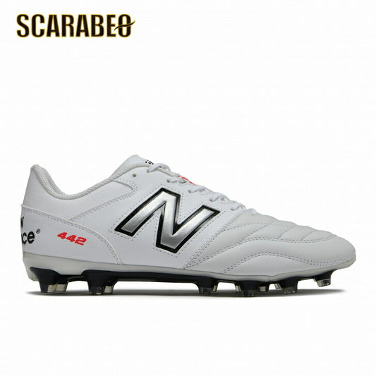 ニューバランス New Balance 442 V2 TEAM HG 2E ホワイト ms42hwt22e サッカーシューズ サッカー スパイク シューズ 靴 くつ 中学校 高校 一般 大人 軽量