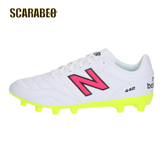 ニューバランス New Balance 442 V2 ACADEMY HG 2E ホワイト ms43hwh22e サッカーシューズ サッカー スパイク シューズ 靴 くつ 中学校 高校 一般 大人 軽量