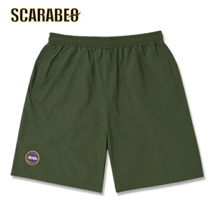 Arch solid color shorts【khaki】 アーチ バスケ ショーツ アーチ バスケ ショーツ バスケットボール バスパン 男子 ウエア 大人 子供 Ｔシャツ バスケウエア  b124-138