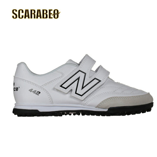 New Balance ニューバランス 442 JR V TF ホワイト JS4VTWT2M ジュニア用 ベルクロ トレーニングシューズ サッカー用 マジックテープ