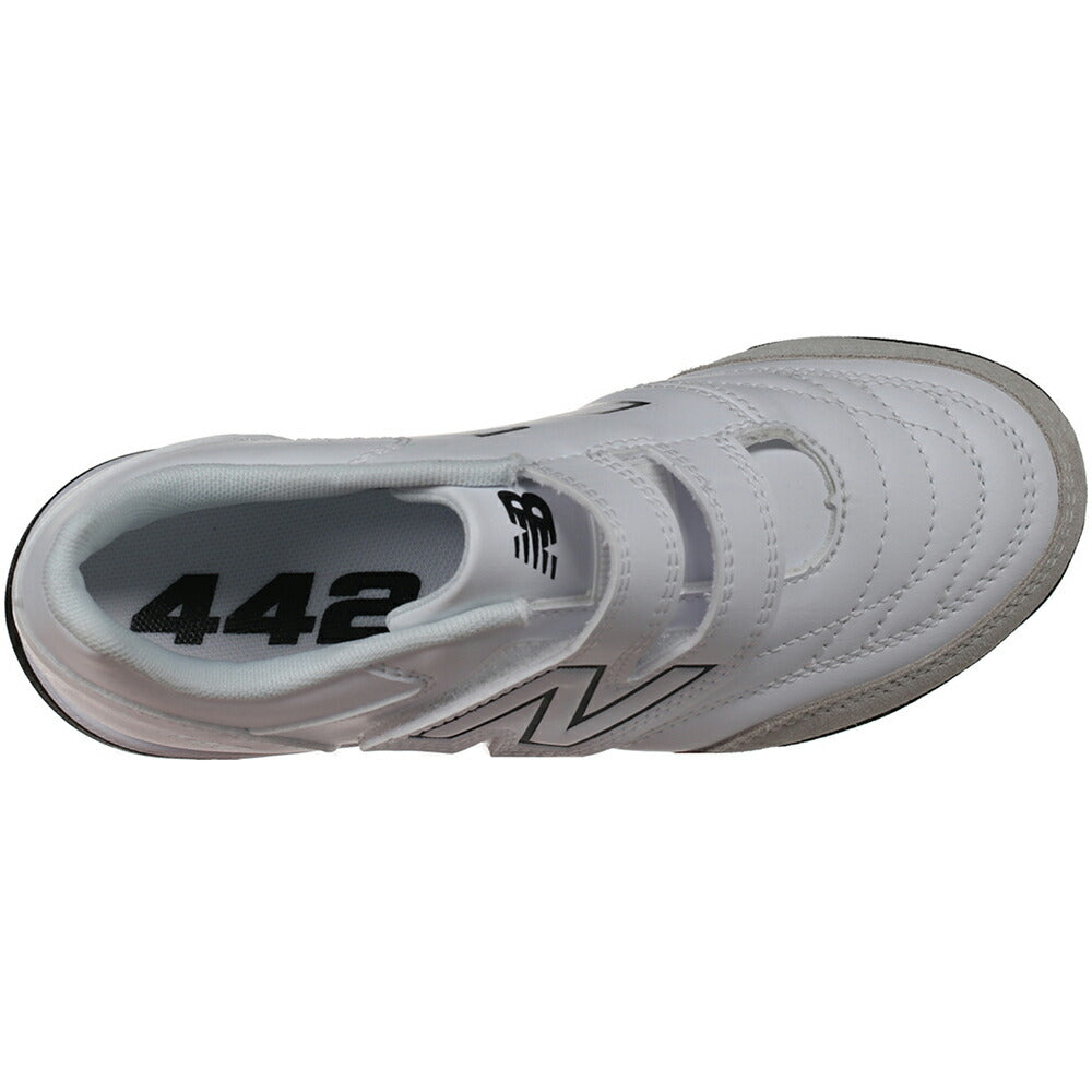New Balance ニューバランス 442 JR V TF ホワイト JS4VTWT2M ジュニア用 ベルクロ トレーニングシューズ サッカー用 マジックテープ