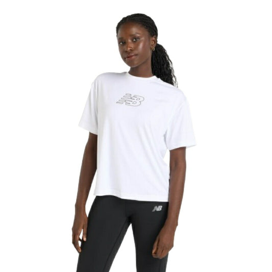 ニューバランス New Balance リラックスグラフィックショートスリーブ T シャツ AWT51135 T シャツ レディース 半袖 トレーニング フィットネス ジム ショートスリーブ 吸汗 速乾 リラックスシルエット awt51135-sst