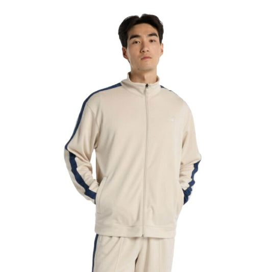 ニューバランス new balance Knit Track Jacket AMJ51503-twf ニットトラックジャケット フルジップ アウター 吸汗速乾 ドライ トレーニングジャケット ジャージー スポーツウェア 男性用 メンズウエア ベージュ系 服 ブランド アパレル