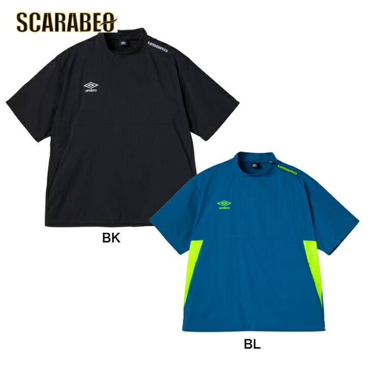 アンブロ THE THIRD by UMBRO 半袖ピステトップ メンズ 撥水 ストレッチ サッカー モックネック レディース メンズ  ブランド ファッション アウトドア uf5swb31m