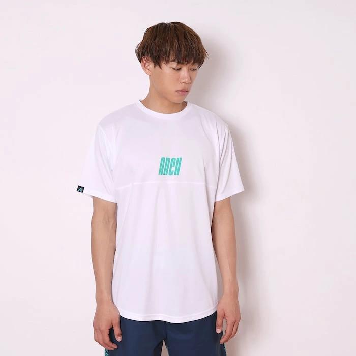 Arch marble section tee [DRY]【white】 アーチ バスケ 半袖Tシャツ アーチ バスケ ショーツ バスケットボール バスパン 男子 ウエア 大人 子供 Ｔシャツ バスケウエア t125-101